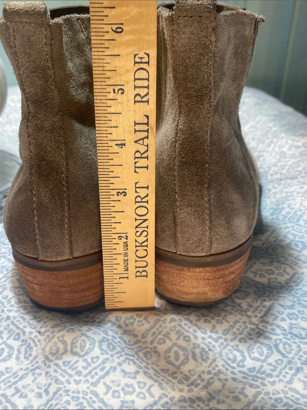 KORKS by Kirk-Ease Suede Pull-On Ankle Boots - Taupe Size 9.5